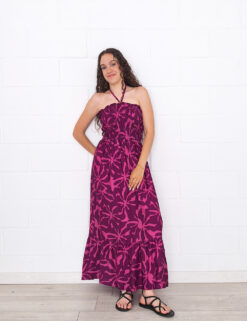 Vestido palabra de honor volante