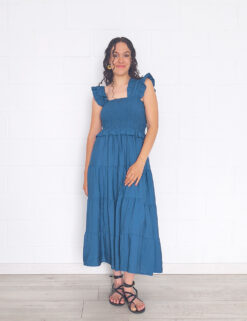 Vestido liso bloques