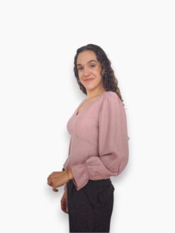 Blusa pico lisa