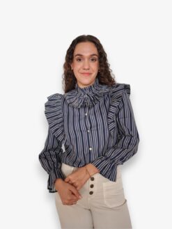 Camisa cuello babero mil rayas