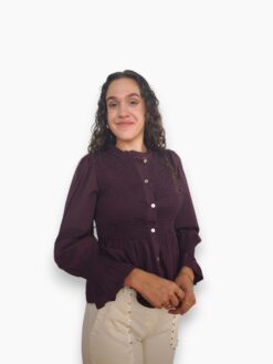 Blusa peplum nido abeja