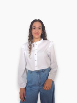 Camisa blanca minivolante