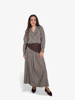 Falda larga vichy