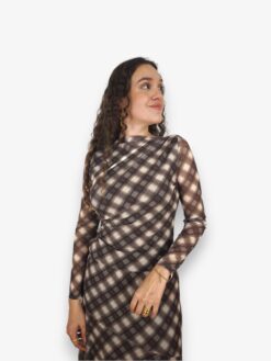 Blusa drapeada tul cuadros-Photoroom