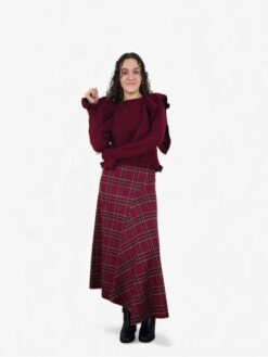 Falda escocesa volante asimétrico-Photoroom