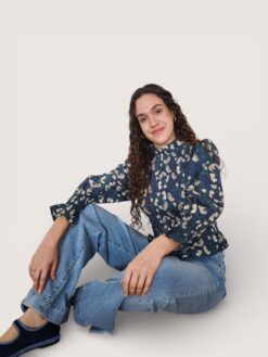 Blusa elástica flores