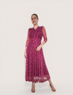 Vestido tul abanicos