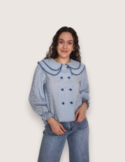Blusa babero rayas