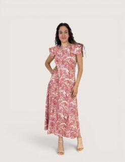 Vestido paisley ribetes