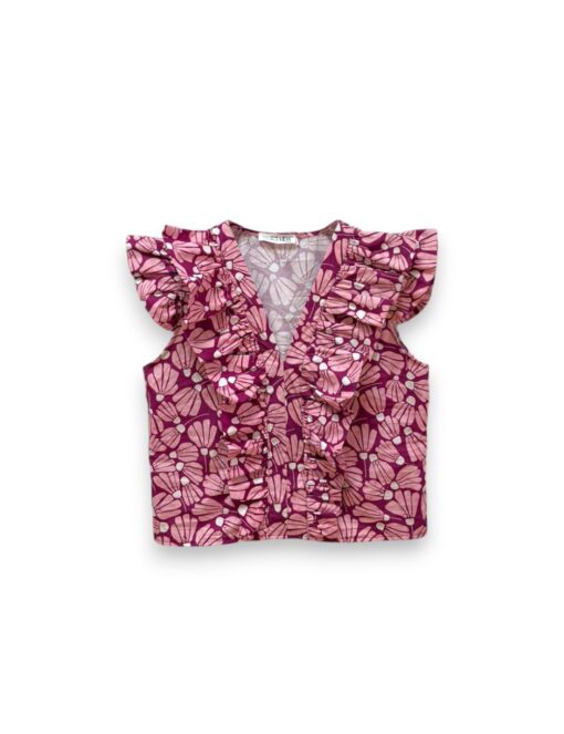Blusa sin mangas pétalos