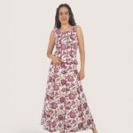 Falda evasé print floral