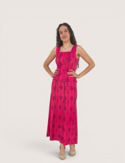 Falda evasé print rombos