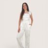 Pantalón lino raya fina