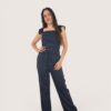 Pantalón lino raya fina