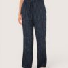 Pantalón lino raya fina
