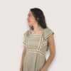 Vestido lino raya fina