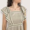 Vestido lino raya fina