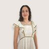 Vestido lino raya fina