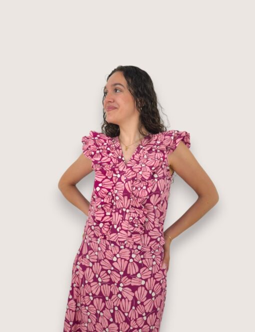 Blusa sin mangas pétalos