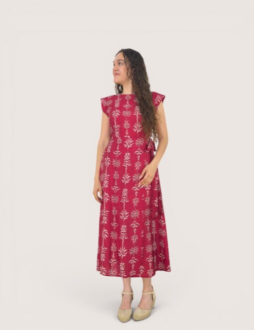Vestido cruzado palmeras