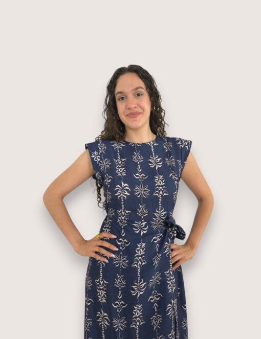 Vestido cruzado palmeras