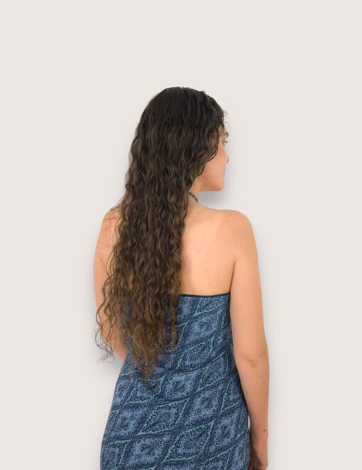 Vestido halter tira fina rombos