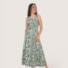 Vestido flores tirante ancho