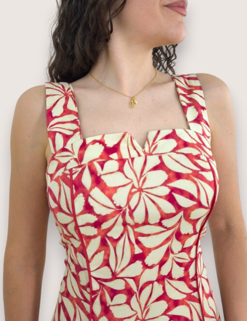 Vestido flores tirante ancho