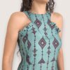 Vestido halter bloques étnico