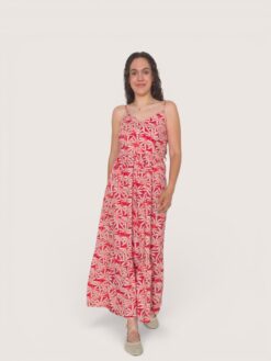 Vestido tirante fino palmeras