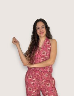 Top cruzado flor