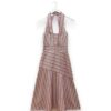 Vestido halter raya cruzada