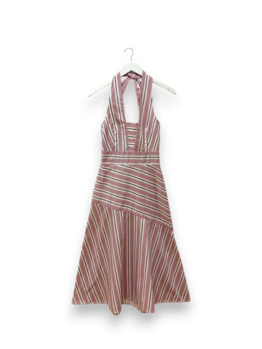 Vestido halter raya cruzada