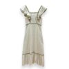 Vestido lino raya fina