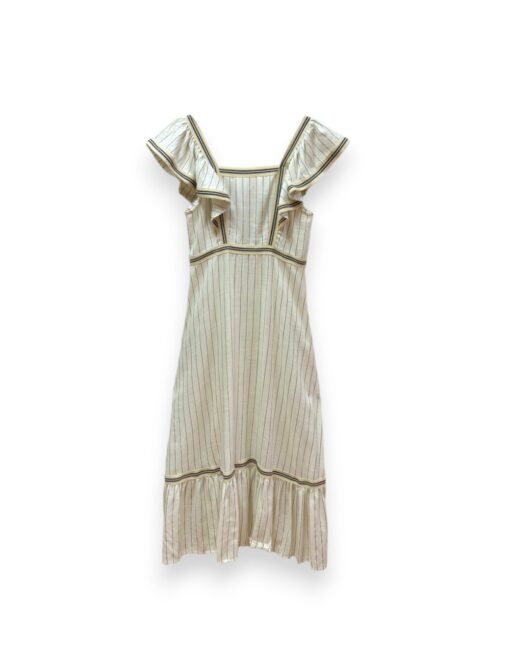 Vestido lino raya fina