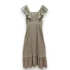 Vestido lino raya fina