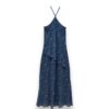 Vestido halter tira fina rombos