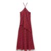 Vestido halter tira fina rombos