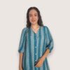 Vestido midi manga abullonada