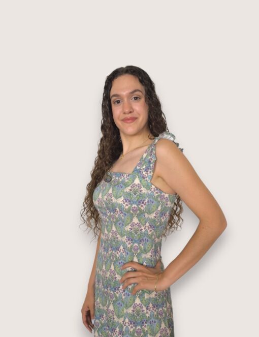 Vestido tirante volantito