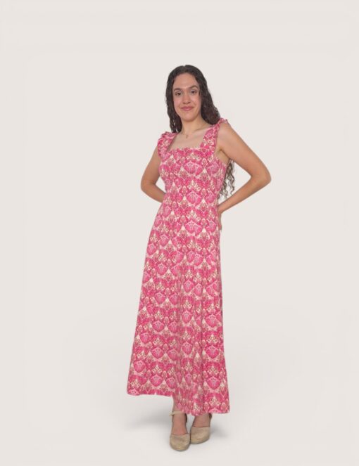 Vestido tirante volantito