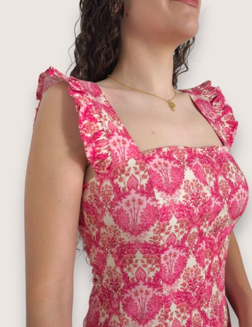 Vestido tirante volantito