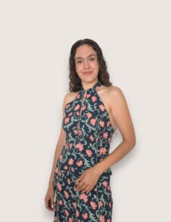 Top halter flor vintage