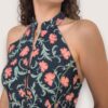 Top halter flor vintage