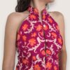 Top halter flor vintage