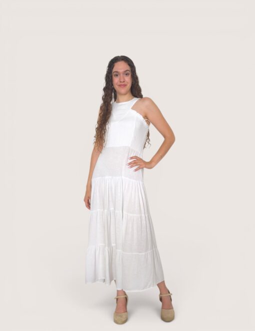 Vestido halter bloques