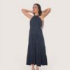 Vestido halter bloques