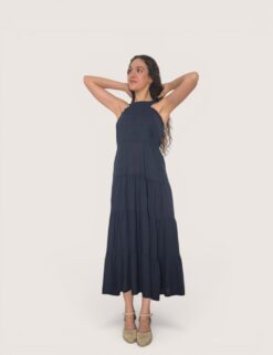 Vestido halter bloques