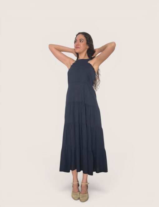 Vestido halter bloques
