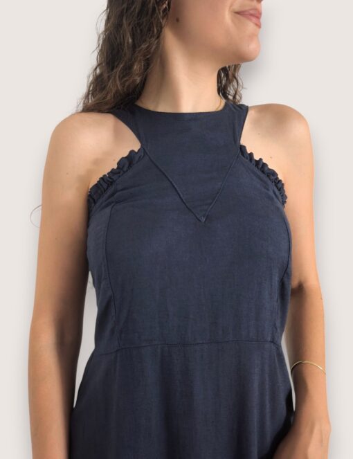 Vestido halter bloques